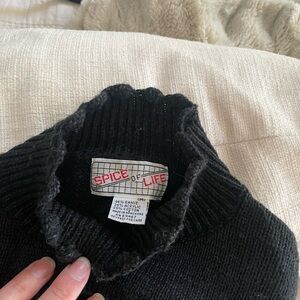 Black vintage mock turtleneck sweater